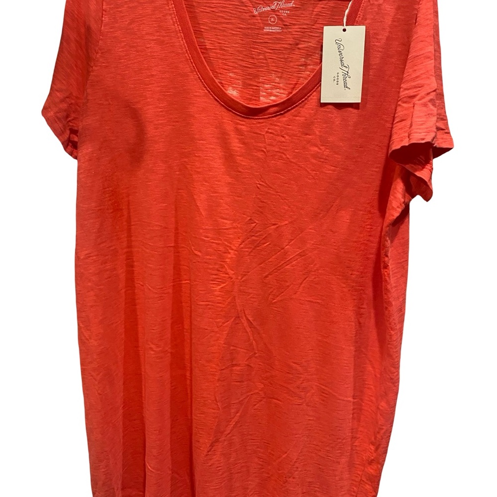 Universal Thread Vivid Red Short Sleeve Tee Shirt Dress